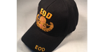 EOD Hat Army Baseball Cap Black and Gold with Logo Emblem Mens Headwear