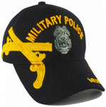 ARMY MP Hat Military Police Baseball Cap Black and Gold with Logo Emblem Mens Headwear