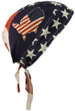 American Flag Patriotic Headwrap Doo Rag United States of America Durag Skull Cap Cotton Sporty Motorcycle Hat