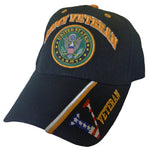 U.S. Army Hat Black Logo Veteran V Baseball Cap Military Headwear