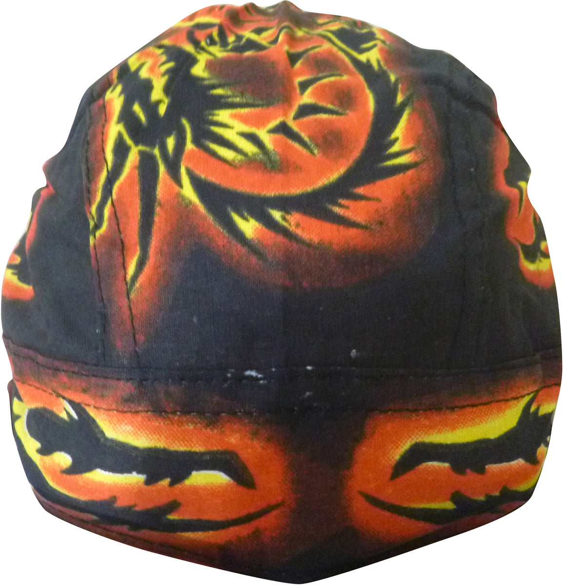 CLEARANCE Flaming Dragon Dorag with Flames Black Doo Rag Headwrap Cott ...