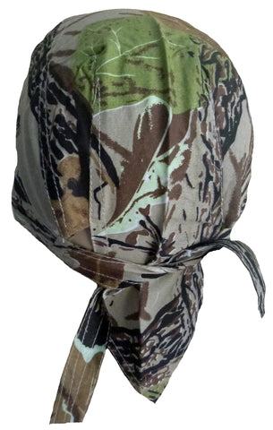 Mossy Oakleaf Camouflage Doo Rag Camo Motorcycle Skull Cap Bandana Dorag Headwrap