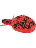 Skull and Crossbones Skeleton Doo Rag Cap Dorag Hat Bandana Head Wrap Black and Red for Men or Women