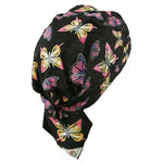 Ladies Doo Rag Colorful Rainbow Butterfly Head Wrap for Womens Durag Chemo Cap Cotton Motorcycle Hat