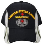 Army Medic Baseball Cap, Black U.S. Military Hat, Officially Licensed