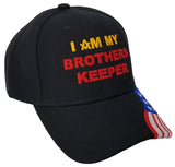 Mason Hat Black Baseball Cap I AM MY BROTHERS KEEPER, Masonic Logo Freemasons