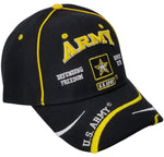 U.S. Army Baseball Cap, Black Military Hat, Defending Freedom 1775 Officially Licensed