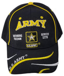 U.S. Army Baseball Cap, Black Military Hat, Defending Freedom 1775 Officially Licensed