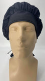 Scrub Hat Medical Hair Bonnet Surgeon Head Cover Surgical Cap Nurse Bouffant Nursing Ponytail Holder Operating Room, Solid Navy Blue