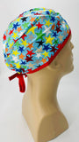 Scrub Cap Medical Surgeon Head Cover Surgical Hat Nurse Nursing Operating Room, Colorful Stars