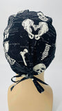 Scrub Cap Medical Surgeon Head Cover Surgical Hat Nurse Nursing Operating Room, Ortho Orthopedic Skull Bones Hand