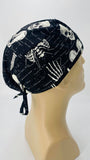 Scrub Cap Medical Surgeon Head Cover Surgical Hat Nurse Nursing Operating Room, Orthopedics Bones Skulls Hands