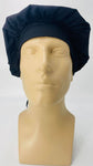 Nursing Scrub Hat Scrubs Cap Bouffant for Long Hair, Solid Navy Blue, Cotton