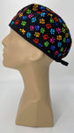 Scrub Cap Medical Surgeon Head Cover Surgical Hat Nurse Nursing Operating Room, Paw Print Paws