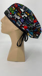 Scrub Hat Medical Hair Bonnet Surgeon Head Cover Surgical Cap Nurse Bouffant Nursing Ponytail Holder Operating Room