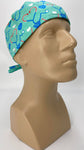 EKG Heartbeat with Stethoscope Nursing Scrub Hat Surgeons Cap, Cotton, Green Blue White Red