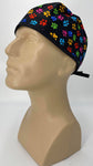 Scrub Cap Medical Surgeon Head Cover Surgical Hat Nurse Nursing Operating Room, Paw Print Paws