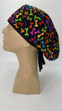 Scrub Hat Medical Hair Bonnet Surgeon Head Cover Surgical Cap Nurse Bouffant Nursing Ponytail Holder Operating Room, Polka Dots Circles