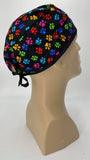 Scrub Cap Medical Surgeon Head Cover Surgical Hat Nurse Nursing Operating Room, Paw Print Paws