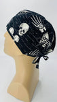 Scrub Cap Medical Surgeon Head Cover Surgical Hat Nurse Nursing Operating Room, Orthopedics Bones Skulls Hands