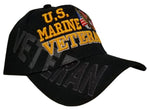 Marine Hat Black Baseball Cap with Flying Bald Eagle and American Flag