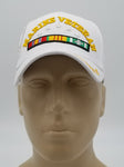 Vietnam Veteran U.S. Marine Corps Hat, United States Marines White Baseball Cap, Officially Licensed