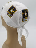 US ARMY Dorag Doo Rag, Bandana Head Wrap with Sweatband, Made in America, Motorcycle Skull Cap