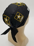 US ARMY Dorag Doo Rag, Bandana Head Wrap with Sweatband, Made in America, Motorcycle Skull Cap