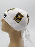 US ARMY Dorag Doo Rag, Bandana Head Wrap with Sweatband, Made in America, Motorcycle Skull Cap