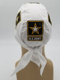 US ARMY Dorag Doo Rag, Bandana Head Wrap with Sweatband, Made in America, Motorcycle Skull Cap