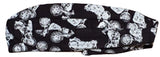 Motorcycles Bandana Dorag Cap Black and White Doo Rag Helmet Liner Cotton Head Wrap Durag