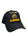 Shriner Hat Black Baseball Cap with Logo Associated with Freemasons Shriners Prince Hall Masons Lodge Headwear
