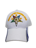 Eastern Star Hat Baseball Cap with Emblem O.E.S., Womens, White