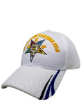 Eastern Star Hat Baseball Cap with Emblem O.E.S., Womens, White