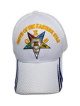 Eastern Star Hat Baseball Cap with Emblem O.E.S., Womens, White
