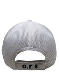 Eastern Star Hat Baseball Cap with Emblem O.E.S., Womens, White