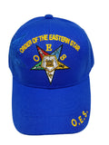 Eastern Star Hat Baseball Cap with Emblem O.E.S., Womens, Royal Blue
