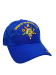 Eastern Star Hat Baseball Cap with Emblem O.E.S., Womens, Royal Blue