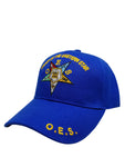 Eastern Star Hat Baseball Cap with Emblem O.E.S., Womens, Royal Blue