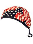 American Flag Surgical Scrub Cap w/ Sweatband MADE IN THE USA Doctors Surgeon Hat for Men Women