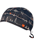 Surgical Scrub Cap EKG Heartbeat with SWEATBAND MADE IN THE USA Doctors Surgeon Hat