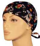 Surgical Scrub Cap X-Ray of Dog Bones with SWEATBAND MADE IN THE USA Doctors Surgeon Hat