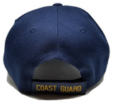 Coast Guard Veteran Hat, Blue Military Baseball Cap with Eagle and American Flag