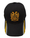 Black Mason Baseball Cap 32nd Degree Emblem Hat for Freemasons Shriners Masons Headwear