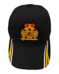 Black MASON Baseball Cap 33rd DEGREE Emblem Hat for Freemasons Shriners Masons Headwear