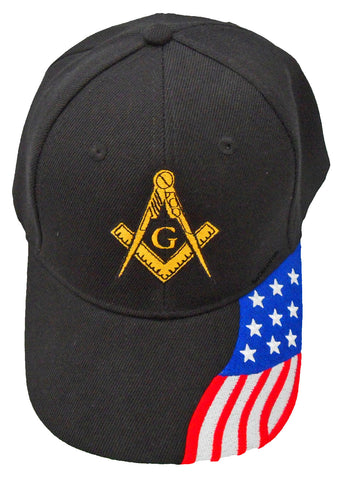 Mason Baseball Cap Masonic Logo Hat American Flag Freemasons Shriners Prince Hall Lodge Headwear