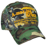 Christian Baseball Cap, Amazing Grace, Camouflage Religious Hat Adjustable Embroidered