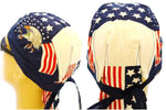 American Flag Bandana Cap Eagle Dorag Patriotic Cotton Durag Headwrap Doo Rag Motorcycle Helmet Liner Cycling