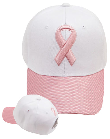 Pink Ribbon Hat Breast Cancer Awareness Womens Baseball Cap