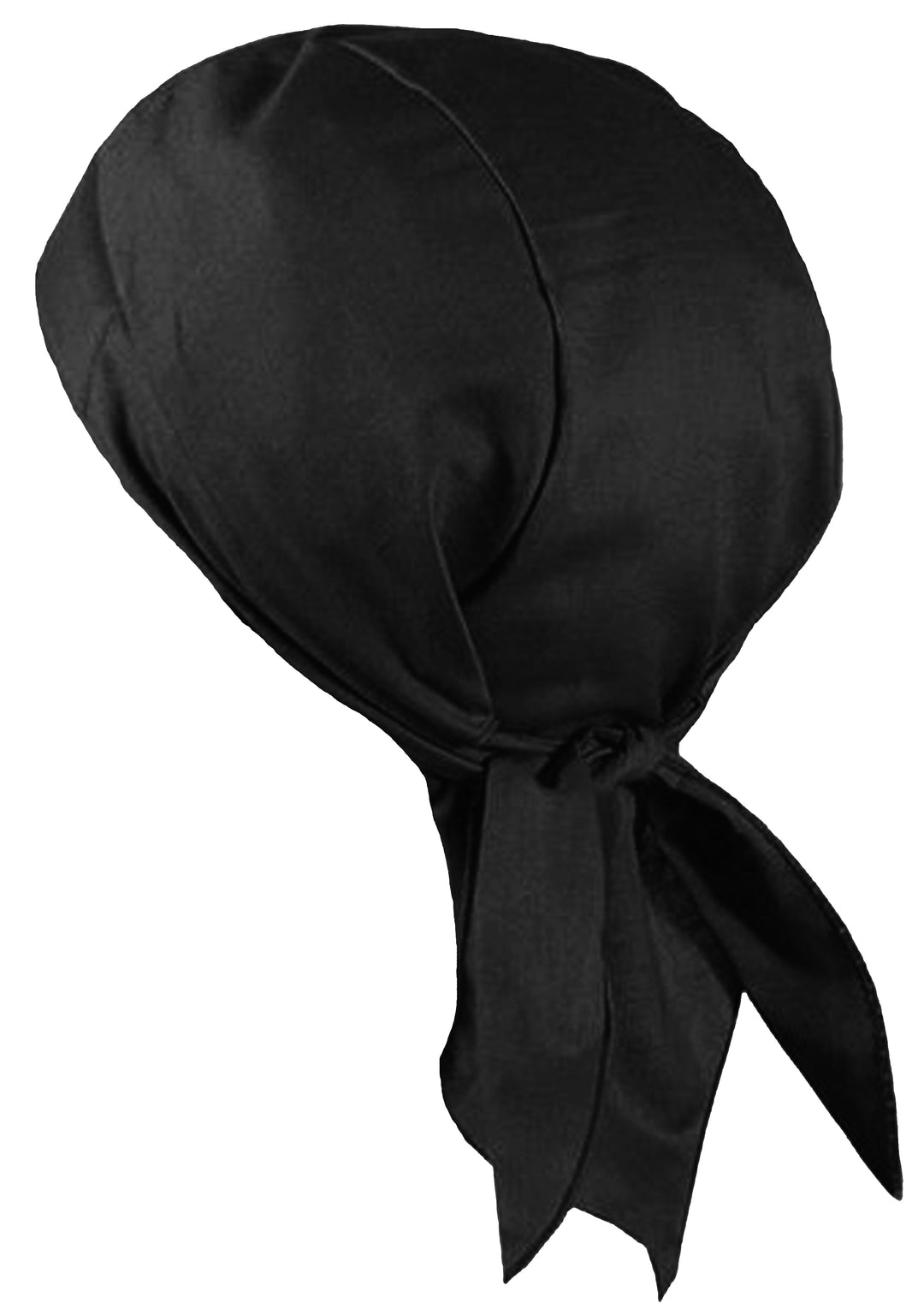 BLACK Doo-Rag Skull Cap Solid Du-Bandana Motorcycle Helmet Liner